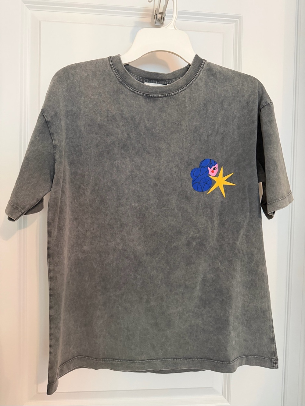 Zara Wash Effect Augustina Shuan Print T-shirt, Women